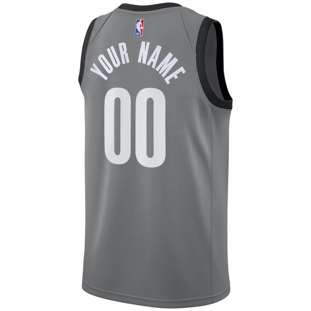 Brooklyn Nets Jordan Brand Swingman Custom Jersey - Statement Edition - Gray-Pro Kit Vault | Brand New 26/27 Sports Jerseys